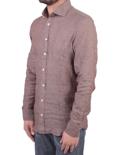 Vendita Camicia Bastoncino Lino Lavato Marrone | VeltroniUomo.com - Il  negozio di abbigliamento da uomo firmato online