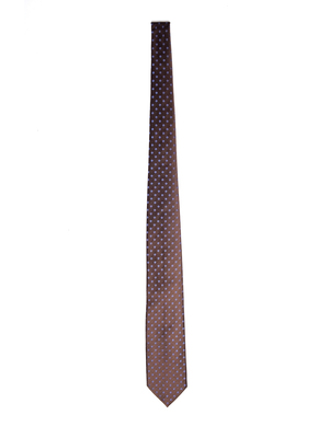 cravatta holliday & brown jacquard marrone
