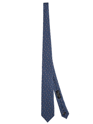 cravatta holliday & brown stampata blu