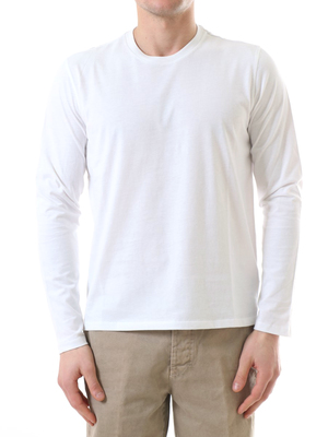 t-shirt majestic filatures girocollo cotone deluxe bianco