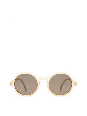 sunglasses olo lunettes brown lenses uv400 yellow