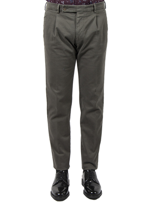 pantalone berwich pinces fustagno stretch grigio