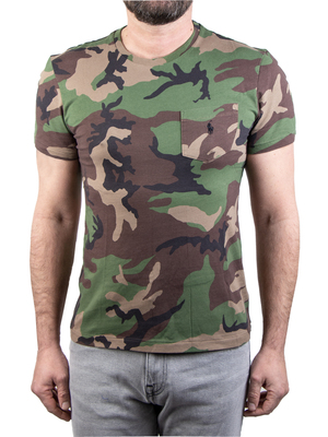 t-shirt polo ralph lauren girocollo camouflage verde
