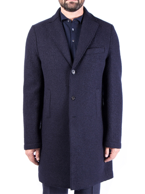 cappotto harris wharf london lana cotta garzata blu