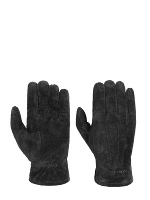 gloves stetson pigskin leather black