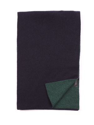 scarf barna cashmere two-tone blue-green