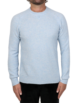 sweater kangra crewneck melange light blue
