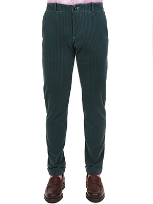 pantaloni rrd - roberto ricci designs chino thecno velvet wash verde