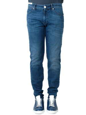jeans pt torino denim - pt05 swing super leggero elasticizzato blu