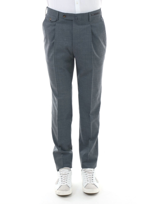 pantalone pt torino - pt01 lana tecnica stretch grigio