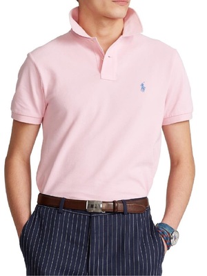 polo shirt polo ralph lauren mesh slim fit pink