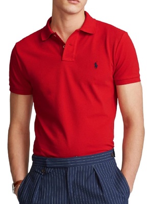 polo shirt polo ralph lauren mesh slim fit red