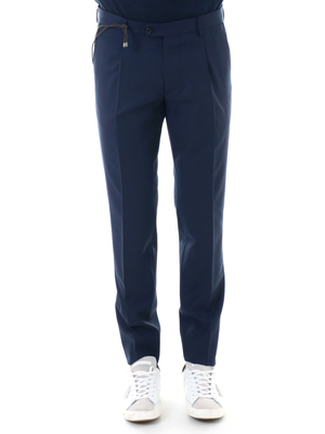 pantaloni berwich fresco lana stretch blu