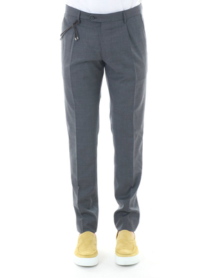 pantaloni berwich fresco lana stretch grigio