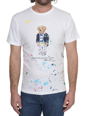 t-shirt polo ralph lauren bear white