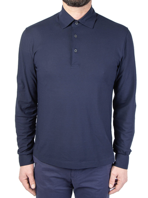 polo herno jersey crepe blue