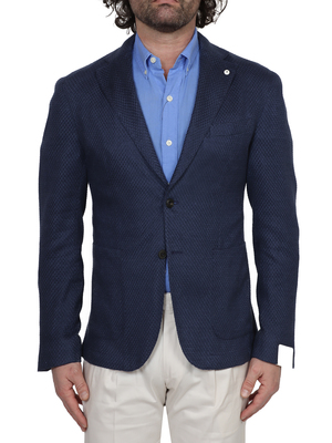 giacca l.b.m. 1911 punto maglia blu