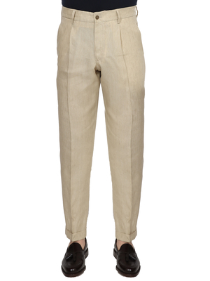 trousers briglia 1949 jogger linen beige