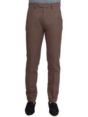 pantaloni briglia 1949 raso stretch marrone
