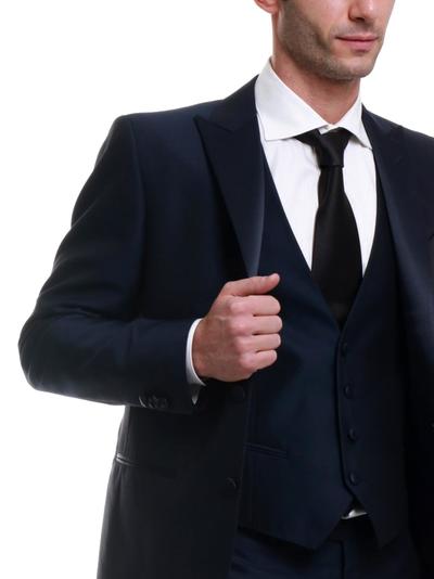 Vendita Abito Corneliani Collection Due Bottoni Cerimonia Gilet Blu |  VeltroniUomo.com - Il negozio di abbigliamento da uomo firmato online