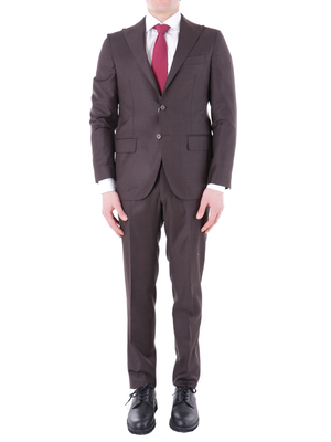 suit gaiola tailored two buttons 100's brown