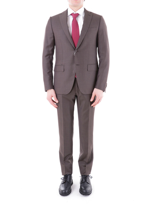 suit caruso tailored two buttons brown