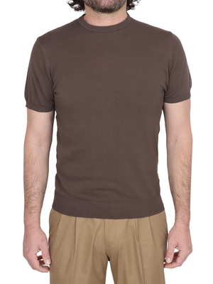 t-shirt pendolum cotone crepe marrone