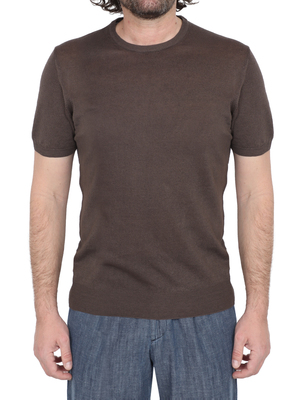t-shirt pendolum linen-cotton brown