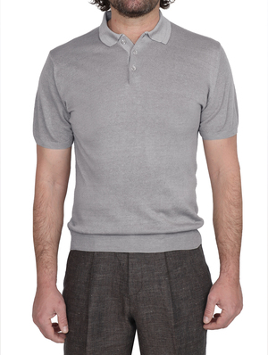 polo shirt pendolum linen-cotton grey