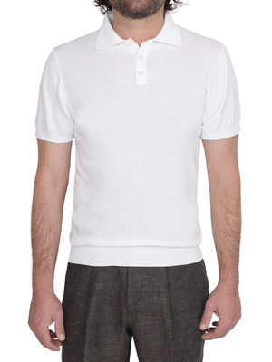 polo shirt pendolum cotton crepe white