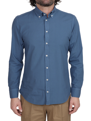 shirt bastoncino poplin blue