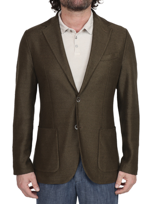 giacca circolo 1901 linen jersey marrone