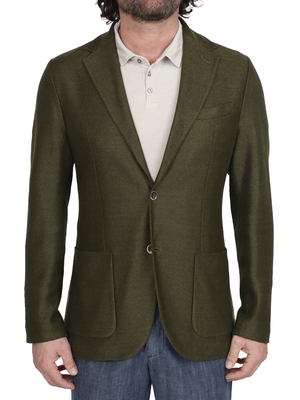 giacca circolo 1901 linen jersey verde