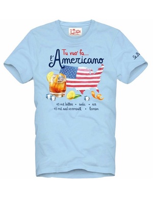 t-shirt mc2 saint barth americano drink blue