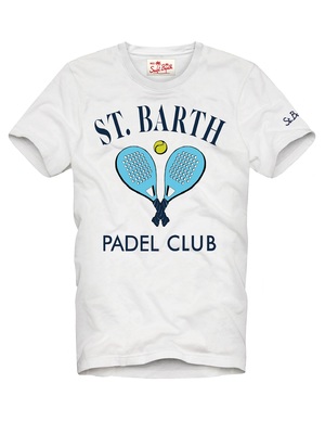 t-shirt mc2 saint barth padel club white
