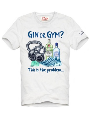 t-shirt mc2 saint barth gin or gym white