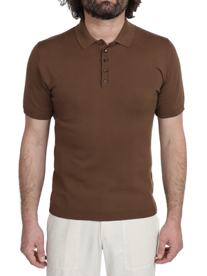 polo shirt rakkì cotton brown
