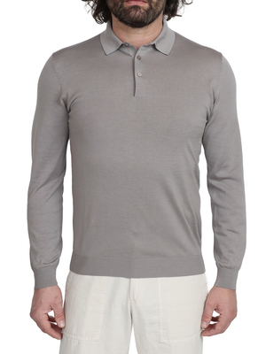 polo shirt kangra silk cotton grey