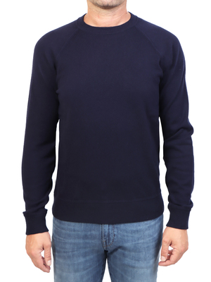 sweater malo crewneck cashmere blue
