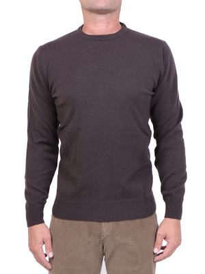 sweater kangra crewneck cashmere brown