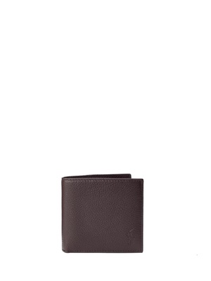 wallet polo ralph lauren leather brown