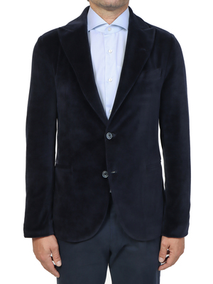 blazer circolo 1901 cashmere touch velour blue