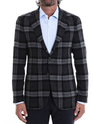 giacca circolo 1901 wool & cachemire overcheck grigio