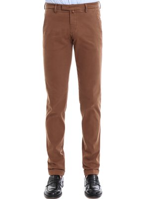 pantaloni briglia 1949 gabardina stretch marrone