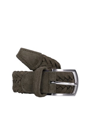 belt anderson's braided suede green