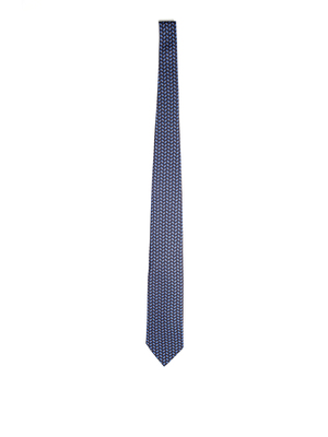 tie holliday & brown printed blue