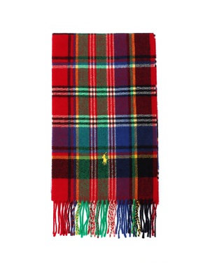 scarf polo ralph lauren check red
