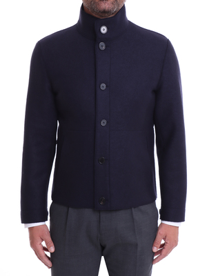jacket harris warf london pressed wool blue
