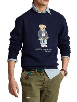 sweatshirt polo ralph lauren bear blue