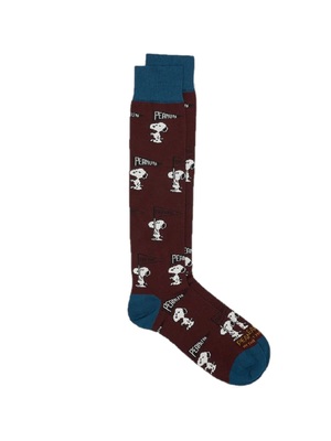 calze in the box snoopy flag bordeaux